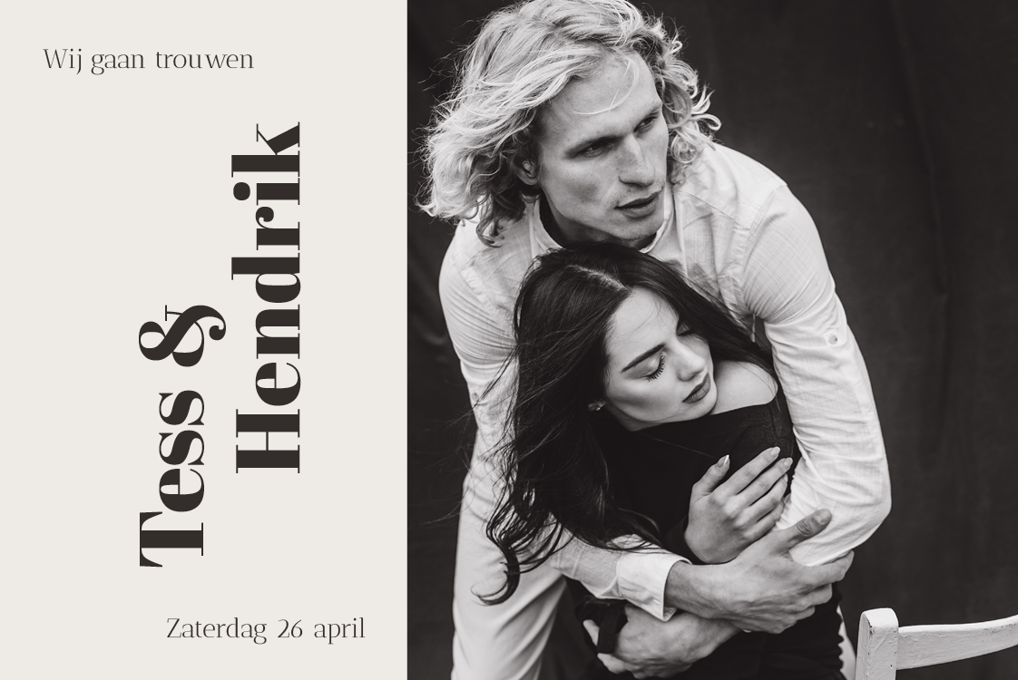 Uitnodigingen — Verticaal naamblok