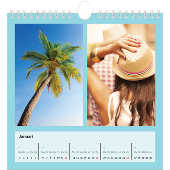 Fotokalender Vierkant — Fel gekleurde kaders