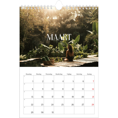 Fotokalender A4 (20 x 30 cm) — Eindeloze ontsnapping [Maart]