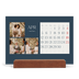 Bureaukalender met houten standaard  — Leisteen & schreef [April]