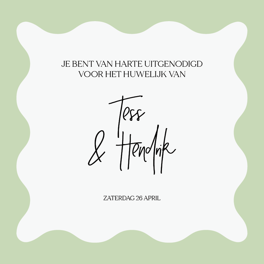 Uitnodigingen — Pastel golfjes