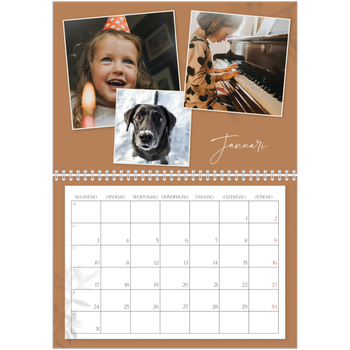 Fotokalender A4 Dubbel — Warme aardetinten