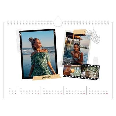 Fotokalender A4 — Plakboek flair [Januari]
