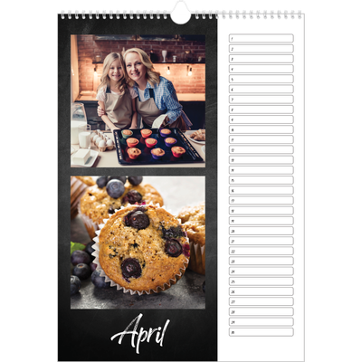 Verjaardagskalenders A3 — Krijtbord stijl [April]