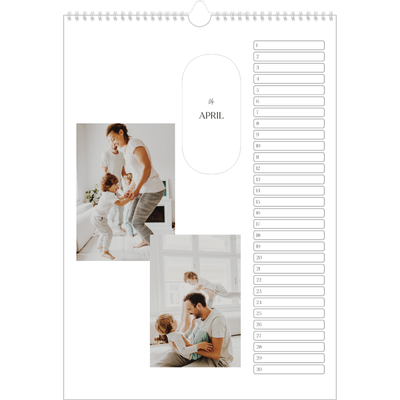 Verjaardagskalenders A3 — Plannen maken [April]