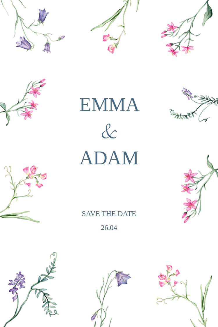 Save the date — Veldboeket gefluister