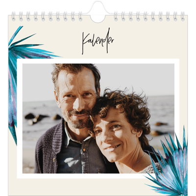 Jaarkalenders vierkant — Geverfde bloemen [omslag]