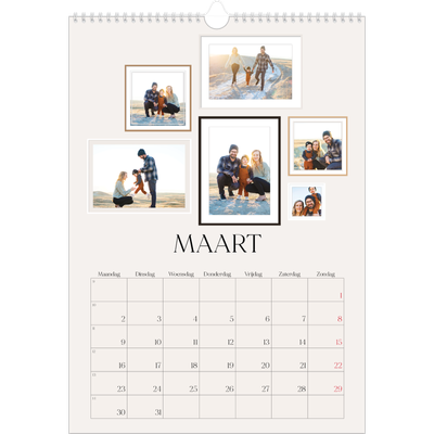 A3 Jaarkalender — Fotowand gallerij [Maart]
