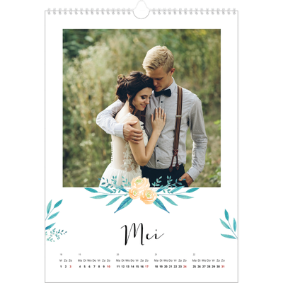 A3 Jaarkalender — Bloemen illustraties [omslag]