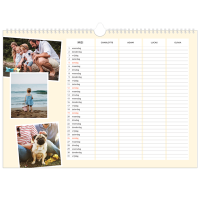 A3 Familieplanners — Modern - gezinsplanner 4 personen [omslag]