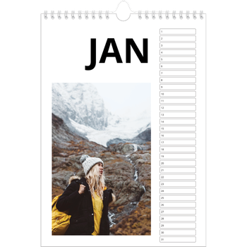 Fotokalender A4 — Witte randen