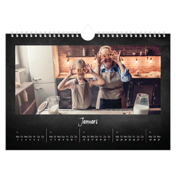 Fotokalender A4 — Krijtbord stijl