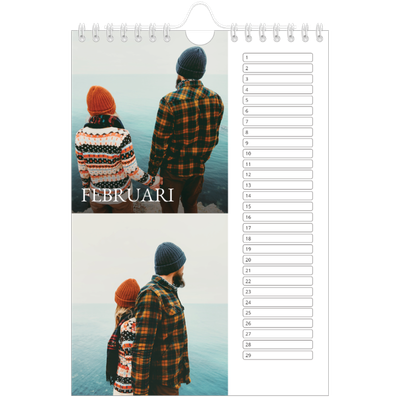 Fotokalender A5 — Schreefletters [Februari]