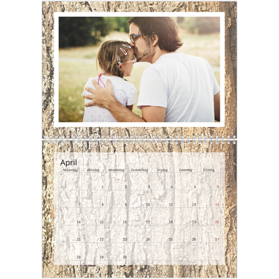 Fotokalender A4 Dubbel (30 x 40 cm) — Boomschors [April]