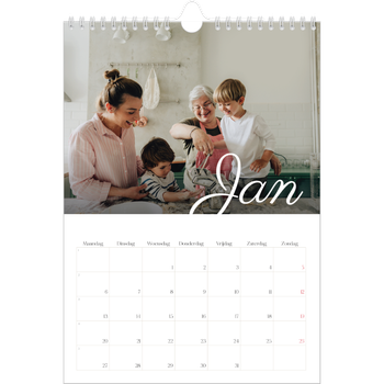 Fotokalender A4 — Handgeschreven maanden