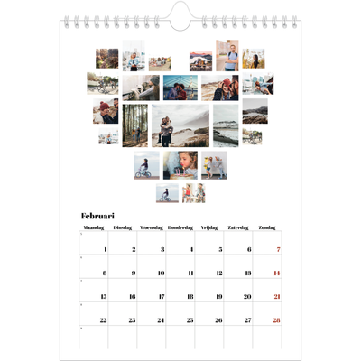 Fotokalender A4 (20 x 30 cm) — Collage shapes [Februari]