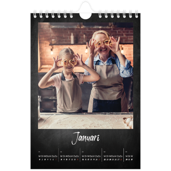 Fotokalender A5 — Krijtbord stijl