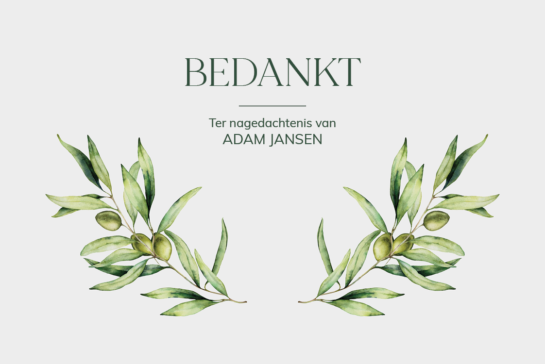 Bedankkaarten — Sereen bedankje