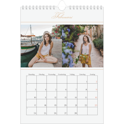Fotokalender A4 (20 x 30 cm) — Gouden banner [Februari]