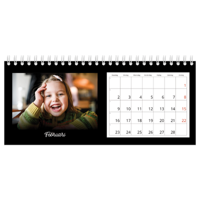 Bureaukalenders — Zwart [Februari]