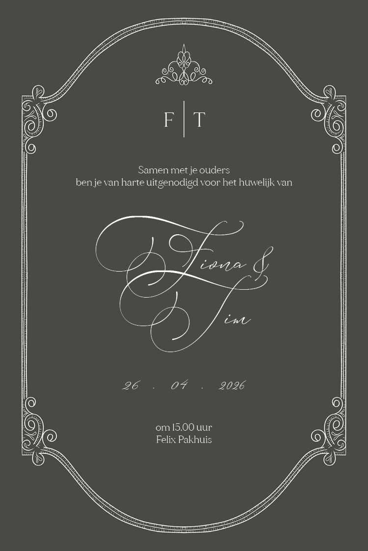 Uitnodigingen — Donkere elegantie