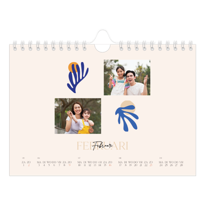 Fotokalender A5 — Minimalistisch koraal [Februari]