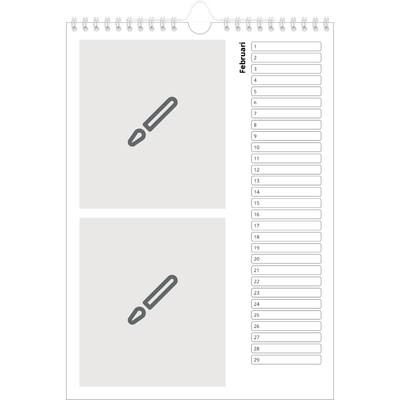 Verjaardagskalenders A4 — Ontwerp je eigen fotoproduct [Februari]