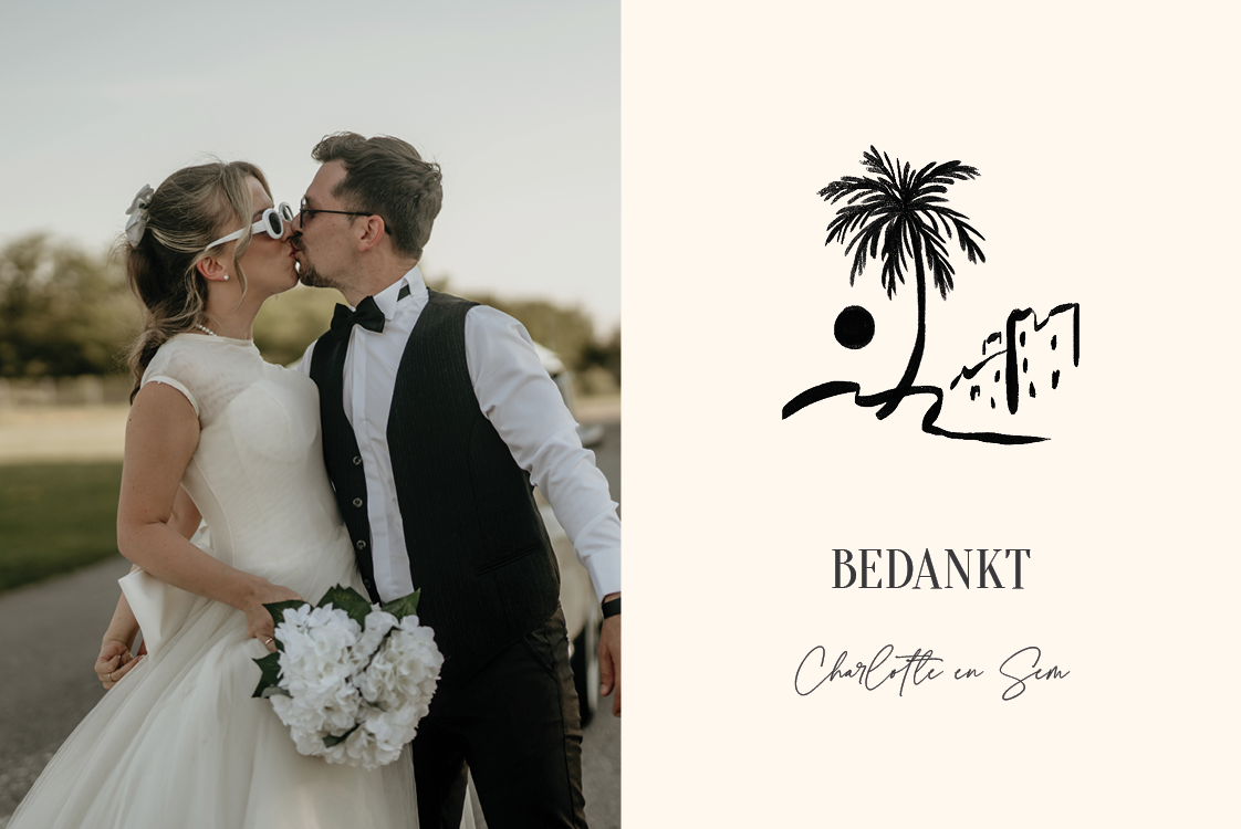 Bedankkaarten — Tropische inkt