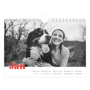 Fotokalender A5 — Een dikgedrukt jaar