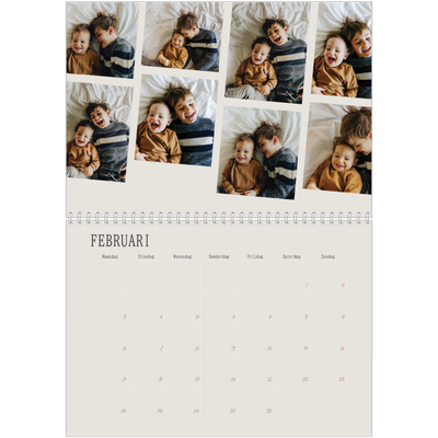 Fotokalender A4 Dubbel (30 x 40 cm) — Herinneringen in beweging [Februari]
