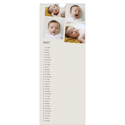 Smalle kalender  — Herinneringen in beweging [Maart]