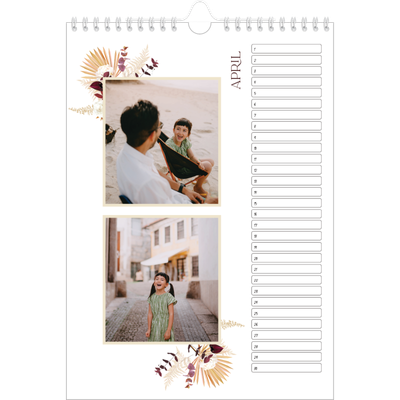 Verjaardagskalenders A4 — Bohemian [April]