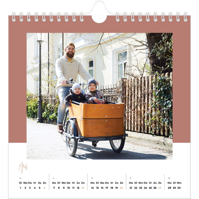 Jaarkalenders vierkant — Aardse frames [April]