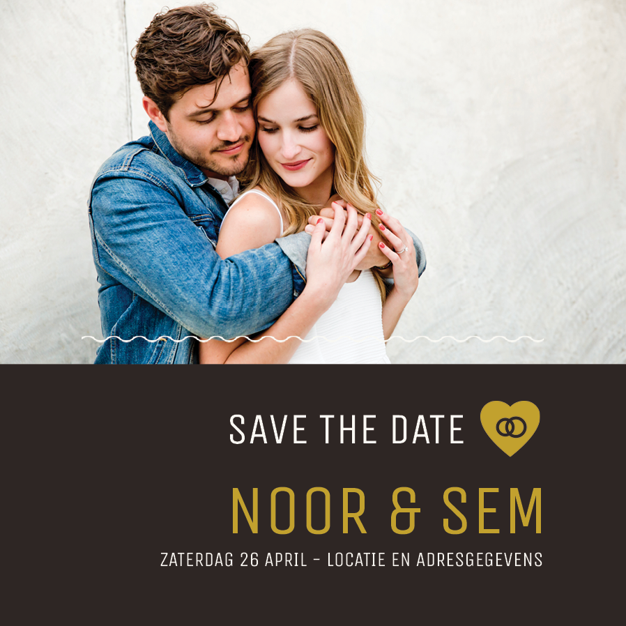 Save the date — Minimalistisch-Donker
