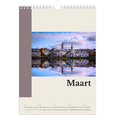 Fotokalender A4 (20 x 30 cm) — Bezienswaardigheden van de wereld [Maart]