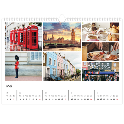 Fotokalender A3 — Collage in blokkenpatroon [omslag]