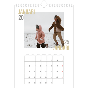 Fotokalender A4 — Dubbele tekst