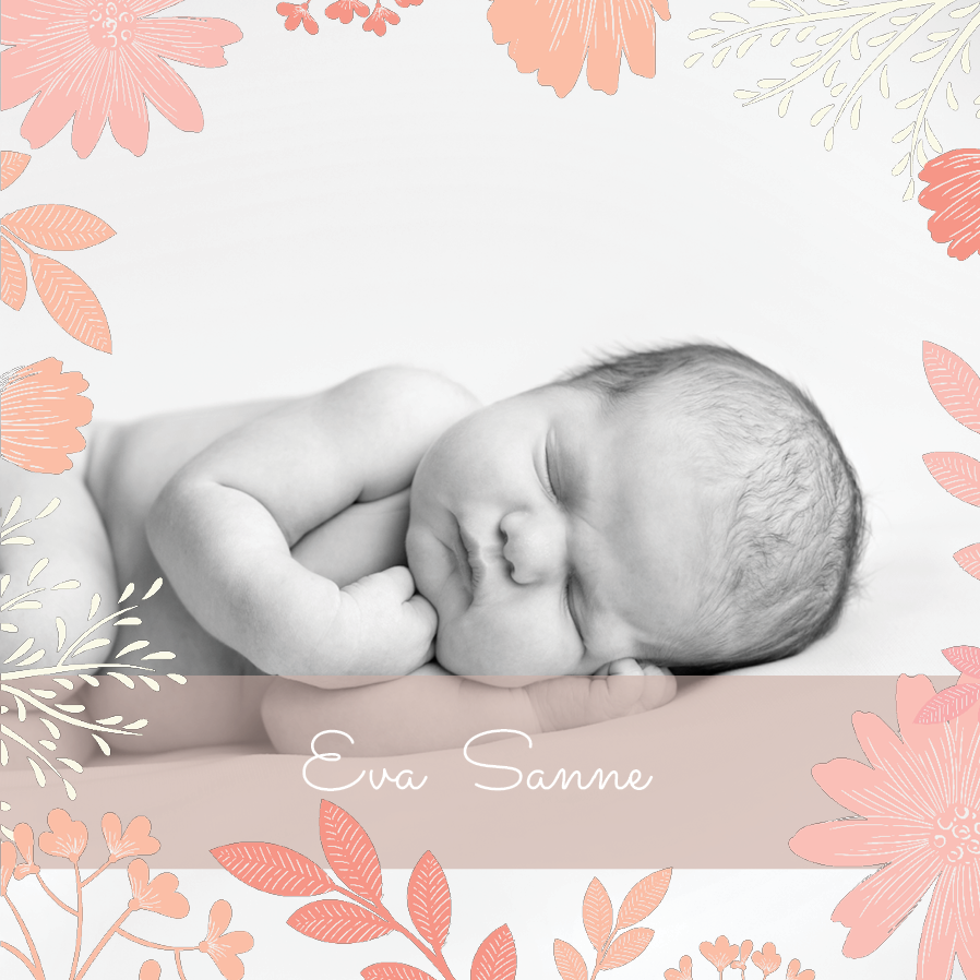 Uitnodigingen — Bloem baby