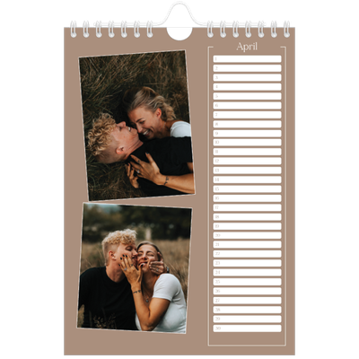 Fotokalender A5 — Gemaakte herinneringen [April]
