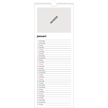 Smalle kalender (15 x 40 cm) — Ontwerp je eigen fotoproduct