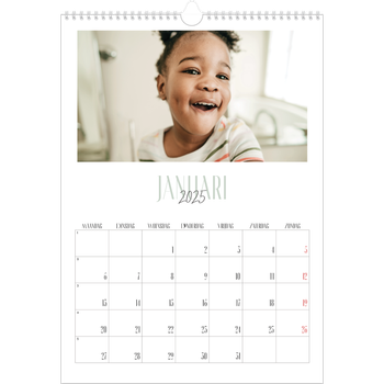 Fotokalender A3 — Gevarieerd lettertype