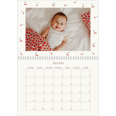 Fotokalender A4 Dubbel (30 x 40 cm) — Kersen gelukzaligheid [Januari]