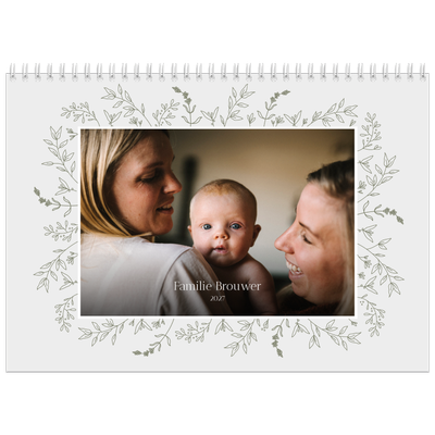 Fotokalender A4 Dubbel (30 x 40 cm) — Hand gemaakte bloemen [omslag]