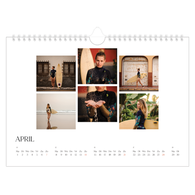 Fotokalender A4 — Surfing sunsets [April]