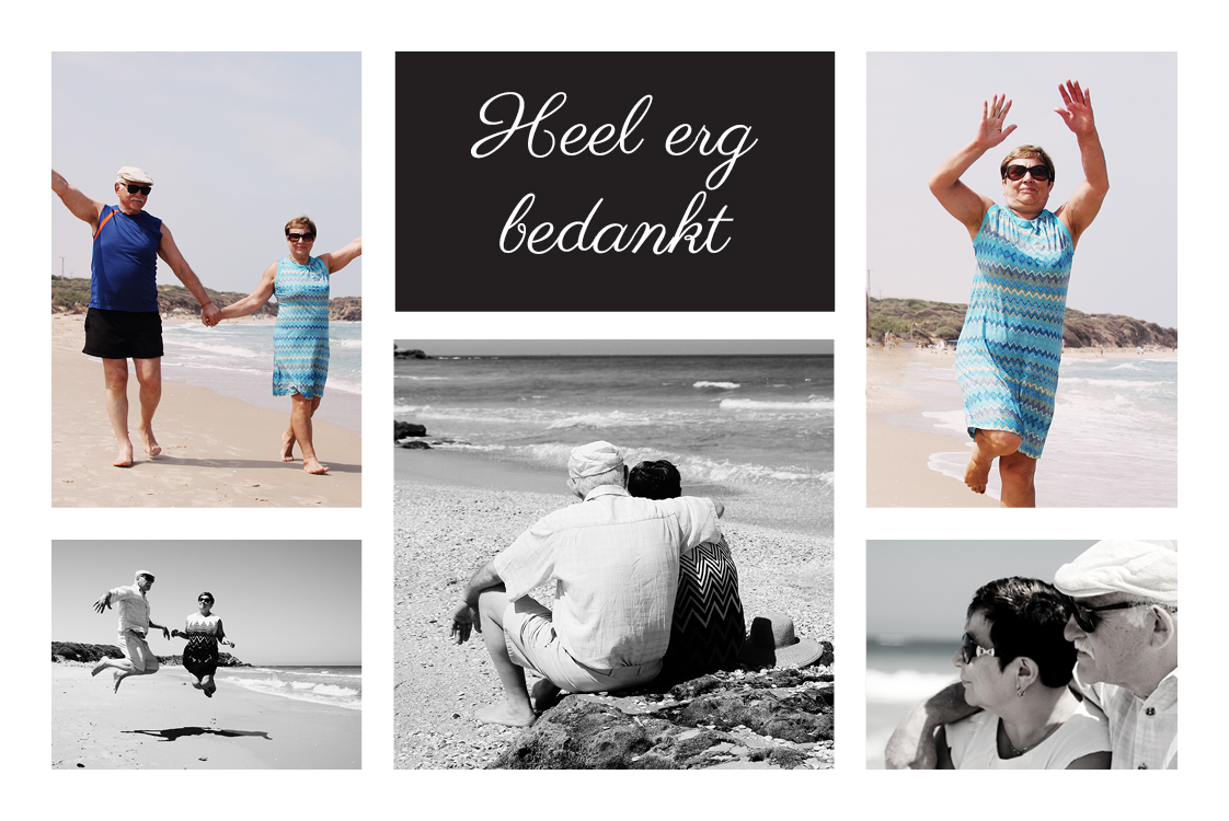 Bedankkaarten — Zwarte tekstbox