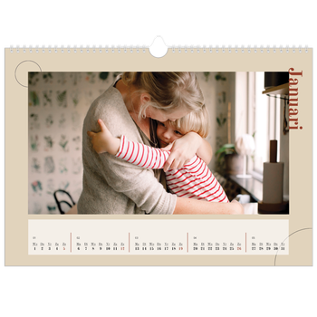 Fotokalender A3 — Asymmetrische tekst