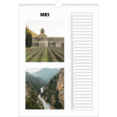 Verjaardagskalenders A3 — Eenvoudige foto [Mei]