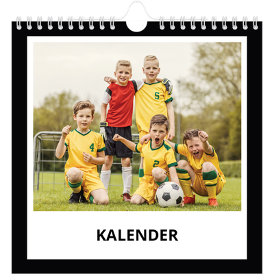 Jaarkalenders vierkant — Compleet zwart kader [omslag]