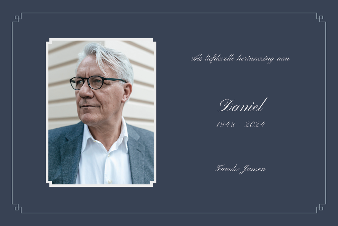 Bedankkaarten — In herinnering