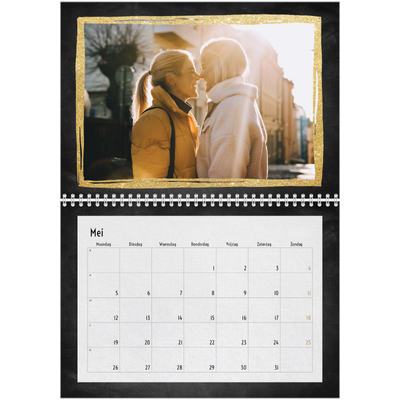 Fotokalender A4 Dubbel (30 x 40 cm) — Foto in glitterrand [omslag]